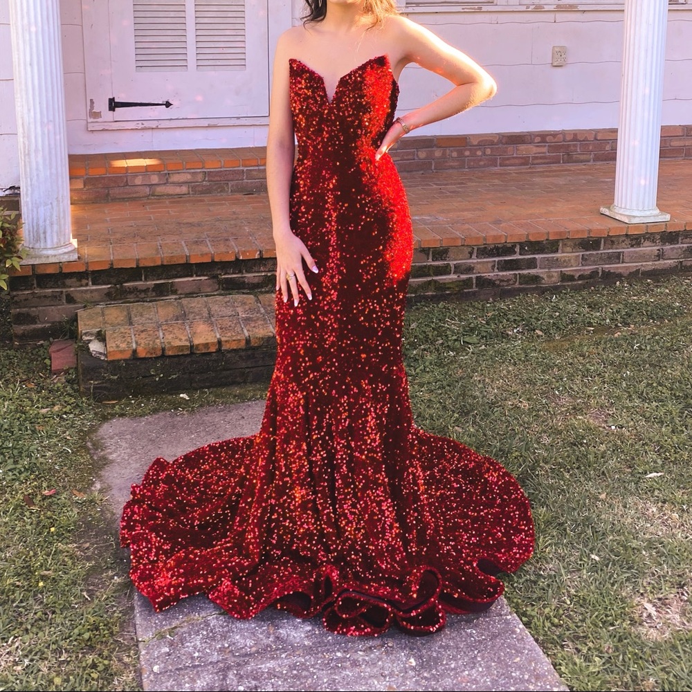 Red Prom Mermaid Dress